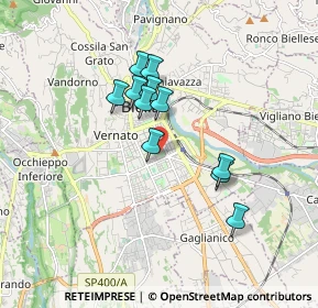 Mappa Via Valentino Cerruti, 13900 Biella BI, Italia (1.39364)