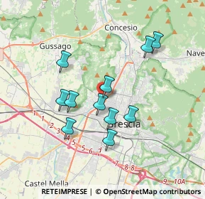 Mappa Via degli Incisori, 25127 Brescia BS, Italia (3.11091)