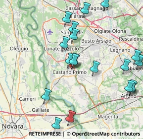 Mappa Via Gallarate, 20022 Castano Primo MI, Italia (9.363)