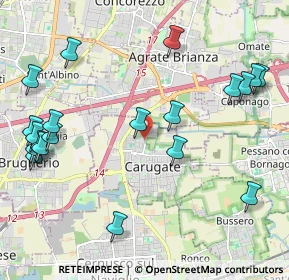 Mappa Via Giuseppe Garibaldi, 20061 Carugate MI, Italia (2.5835)