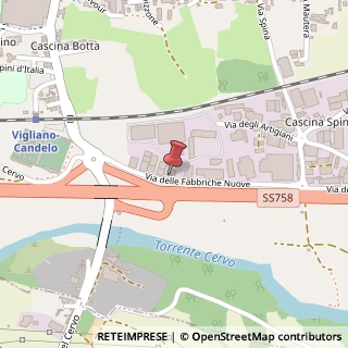 Mappa Via delle Fabbriche Nuove, 7, 13856 Vigliano Biellese, Biella (Piemonte)