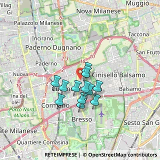 Mappa Via delle Camelie, 20095 Cusano Milanino MI, Italia (1.2025)