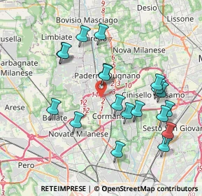 Mappa Via Brasile, 20037 Paderno Dugnano MI, Italia (3.87895)
