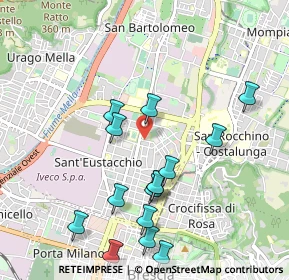 Mappa Via Montebaldo n, 25128 Brescia BS, Italia (1.05867)