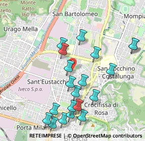 Mappa Via Montebaldo n, 25128 Brescia BS, Italia (1.0735)