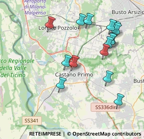 Mappa Via Cardinal Ferrari, 20022 Castano Primo MI, Italia (4.09733)