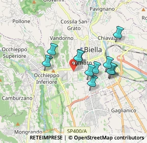 Mappa Strada Campagne, 13900 Biella BI, Italia (1.36909)