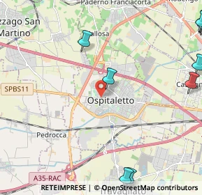 Mappa Via San Bernardo, 25035 Ospitaletto BS, Italia (3.71308)