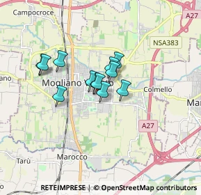 Mappa Via delle Rose, 31021 Mogliano Veneto TV, Italia (1.09417)