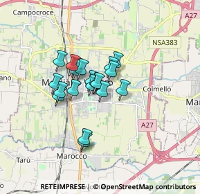 Mappa Via delle Rose, 31021 Mogliano Veneto TV, Italia (1.135)