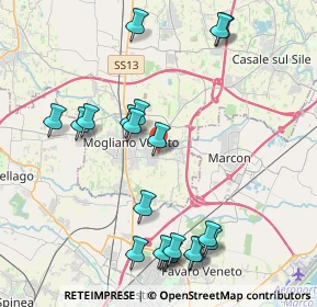 Mappa Via delle Azalee, 31021 Mogliano Veneto TV, Italia (4.5515)