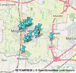 Mappa Via delle Azalee, 31021 Mogliano Veneto TV, Italia (1.2825)