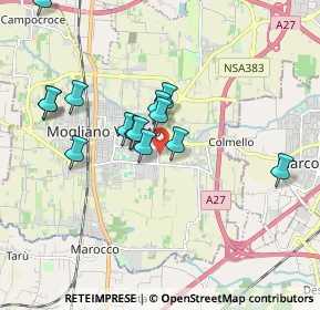 Mappa Via delle Azalee, 31021 Mogliano Veneto TV, Italia (1.82867)