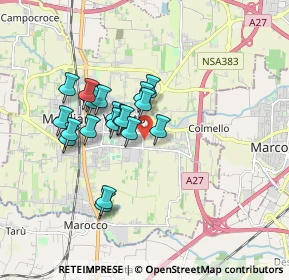 Mappa Via delle Azalee, 31021 Mogliano Veneto TV, Italia (1.4225)