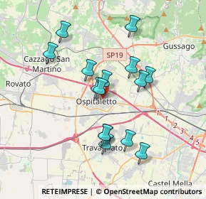 Mappa Via Guglielmo Marconi, 25035 Ospitaletto BS, Italia (3.22133)