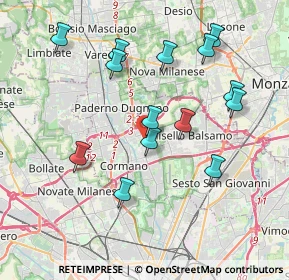 Mappa Via Monte Cervino, 20095 Cusano Milanino MI, Italia (3.82786)