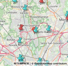 Mappa Via Monte Cervino, 20095 Cusano Milanino MI, Italia (6.75105)