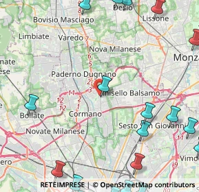 Mappa Via Monte Cervino, 20095 Cusano Milanino MI, Italia (6.9465)