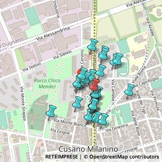 Mappa Via Monte Cervino, 20095 Cusano Milanino MI, Italia (0.18519)