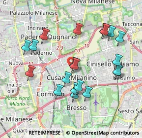 Mappa Via Monte Cervino, 20095 Cusano Milanino MI, Italia (1.941)