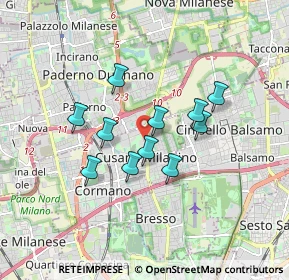 Mappa Via Monte Cervino, 20095 Cusano Milanino MI, Italia (1.34364)