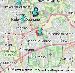 Mappa Via Monte Cervino, 20095 Cusano Milanino MI, Italia (2.07182)