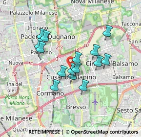 Mappa Via Monte Cervino, 20095 Cusano Milanino MI, Italia (1.41867)
