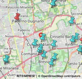 Mappa Via Monte Cervino, 20095 Cusano Milanino MI, Italia (2.7455)