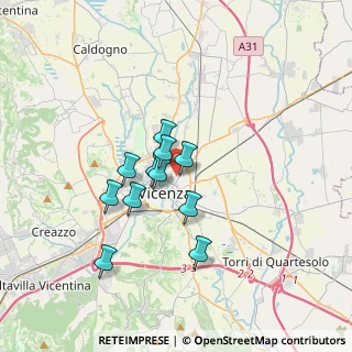 Mappa Via Virgilio Bardella, 36100 Vicenza VI, Italia (2.56182)