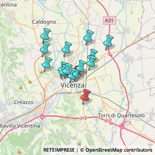 Mappa Via Virgilio Bardella, 36100 Vicenza VI, Italia (2.50333)