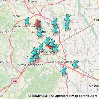 Mappa Via Virgilio Bardella, 36100 Vicenza VI, Italia (6.72765)