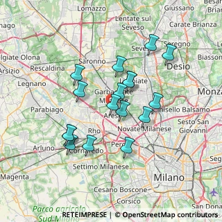 Mappa Viale dei Platani, 20044 Arese MI, Italia (6.18235)