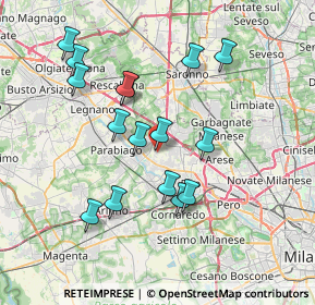 Mappa Via Damiano Chiesa, 20014 Nerviano MI, Italia (6.97875)