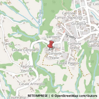 Mappa Via Cantone Valle, 43, 13895 Graglia, Biella (Piemonte)