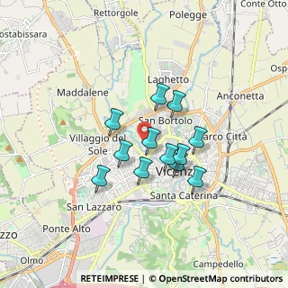 Mappa Via Vittorio Alfieri, 36100 Vicenza VI, Italia (1.25417)