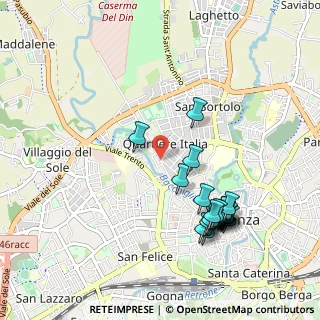 Mappa Via Vittorio Alfieri, 36100 Vicenza VI, Italia (1.057)