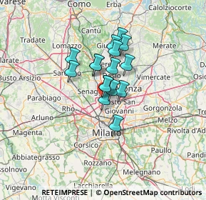 Mappa Via Giuseppe Zucchi, 20095 Cusano Milanino MI, Italia (8.24375)