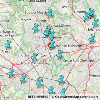 Mappa Via Giuseppe Zucchi, 20095 Cusano Milanino MI, Italia (5.7345)