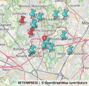 Mappa Via Giuseppe Zucchi, 20095 Cusano Milanino MI, Italia (3.388)