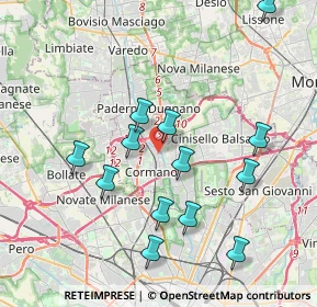 Mappa Via Giuseppe Zucchi, 20095 Cusano Milanino MI, Italia (3.93538)