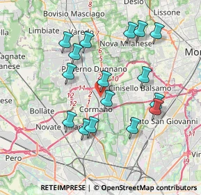Mappa Via Giuseppe Zucchi, 20095 Cusano Milanino MI, Italia (3.59875)