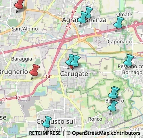 Mappa Via S. Francesco D'Assisi, 20061 Carugate MI, Italia (2.66308)