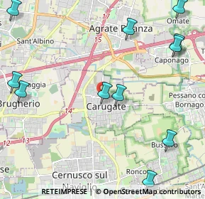 Mappa Via S. Francesco D'Assisi, 20061 Carugate MI, Italia (2.87273)