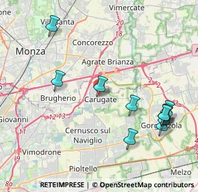 Mappa Via S. Francesco D'Assisi, 20061 Carugate MI, Italia (4.58273)