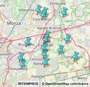 Mappa Via S. Francesco D'Assisi, 20061 Carugate MI, Italia (3.716)