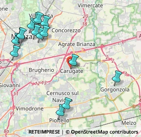 Mappa Via S. Francesco D'Assisi, 20061 Carugate MI, Italia (5.22467)