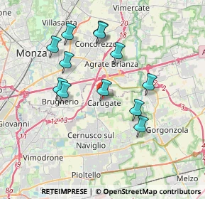 Mappa Via S. Francesco D'Assisi, 20061 Carugate MI, Italia (3.46167)