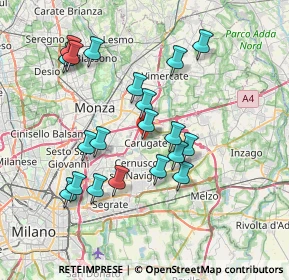 Mappa Via S. Francesco D'Assisi, 20061 Carugate MI, Italia (7.0845)