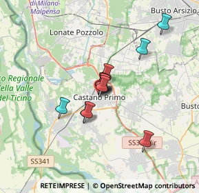 Mappa Piazza Giuseppe Mazzini, 20022 Castano Primo MI, Italia (2.20167)