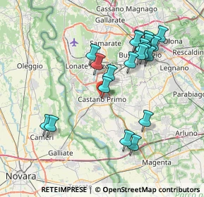 Mappa Piazza Giuseppe Mazzini, 20022 Castano Primo MI, Italia (7.5455)